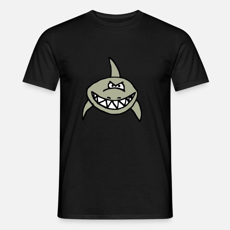 Böser Hai Comic - Männer T-Shirt - Schwarz