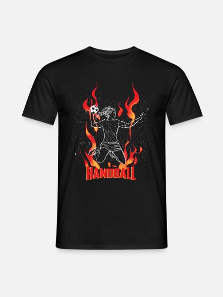 Handballerin - Männer T-Shirt - Schwarz