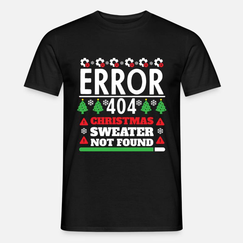 Nerd Chirstmas Ugly Geschenk - Männer T-Shirt - Schwarz