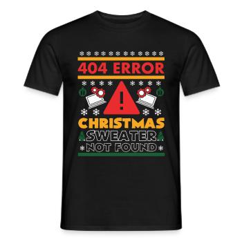 Not found 404 Error Christmas gift - Men's T-Shirt - black - Front - AI Model Male 178 light (178cm)