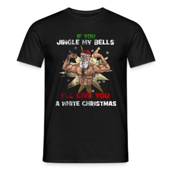 Weihnachtsmann Spruch Lustig Gym Bodybuilding - Männer T-Shirt - Schwarz - Vorne - AI Model Male 178 light (178cm)