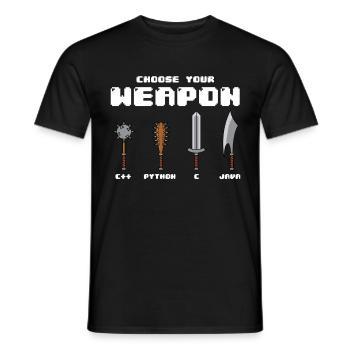 Cadeau étudiant en informatique - T-shirt homme - noir - Devant - AI Model Male 178 light (178cm)