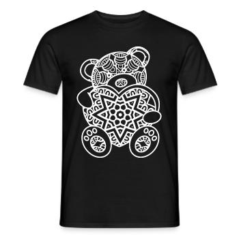 Mandala Bär Geschenkidee Frauen Kinder Männer - Männer T-Shirt - Schwarz - Vorne - AI Model Male 178 light (178cm)