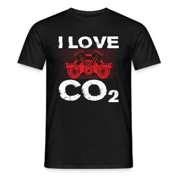 I Love CO2 I Love Diesel Tuning Tuner - Men's T-Shirt - black - Front - AI Model Male 178 light (178cm)