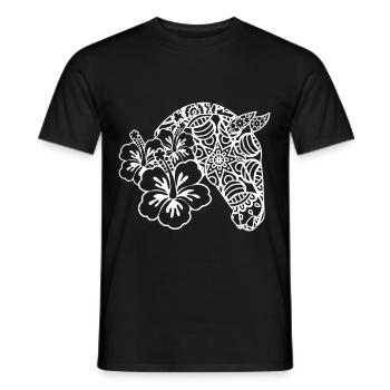 Pferde Mandala Geschenkidee für Pferdebesitzer - Männer T-Shirt - Schwarz - Vorne - AI Model Male 178 light (178cm)