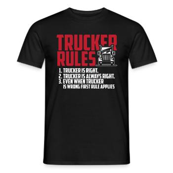 Camionneur camionneur camionneur camionneur camionneur - T-shirt homme - noir - Devant - AI Model Male 178 light (178cm)