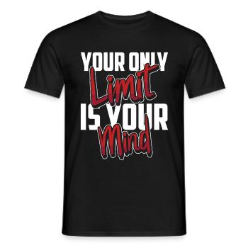 Motivation Saying Motivation Gym Fitness - Men's T-Shirt - black - Front - AI Model Male 178 light (178cm)