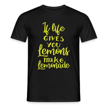 Dire de la positivité drôle pensée positive - T-shirt homme - noir - Devant - AI Model Male 178 light (178cm)