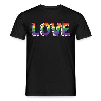 LGBTQ - Männer T-Shirt - Schwarz - Vorne - AI Model Male 178 light (178cm)