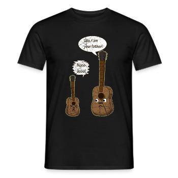 Ukulele Guitar Father Guitar Saying Funny - T-shirt homme - noir - Devant - AI Model Male 178 light (178cm)