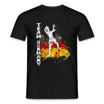 Handball filles maillot de maillot Allemagne - T-shirt homme - noir - Devant - AI Model Male 178 light (178cm)