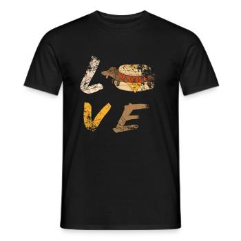 Dachshund - Männer T-Shirt - Schwarz - Vorne - AI Model Male 178 light (178cm)