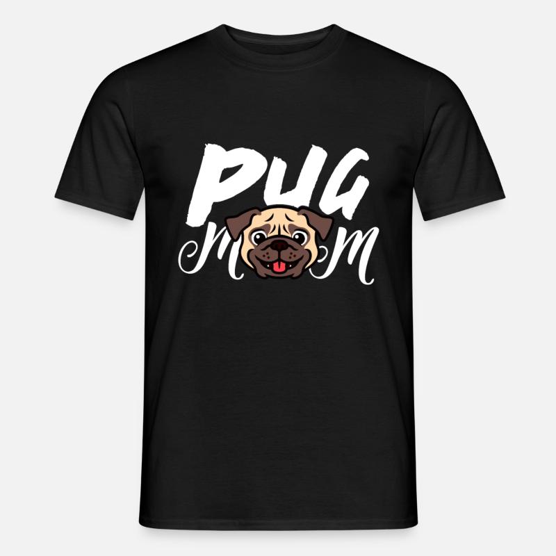 Mops Mama - Männer T-Shirt - Schwarz