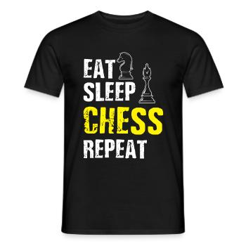 Schach Schachspieler Geschenkidee - Männer T-Shirt - Schwarz - Vorne - AI Model Male 178 light (178cm)