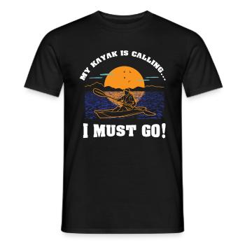 Kajak Shirt My Kayak is calling - Männer T-Shirt - Schwarz - Vorne - AI Model Male 178 light (178cm)