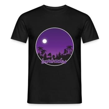 Barbados lila Paradies - Männer T-Shirt - Schwarz - Vorne - AI Model Male 178 light (178cm)