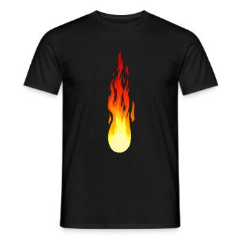 Flamme Feu Feu Feu Incendie Inferno - T-shirt homme - noir - Devant - AI Model Male 178 light (178cm)