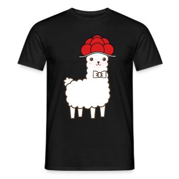 Black Forest Lama Alpaka - Fille de la Forêt-Noire Bub - T-shirt homme - noir - Devant - AI Model Male 178 light (178cm)