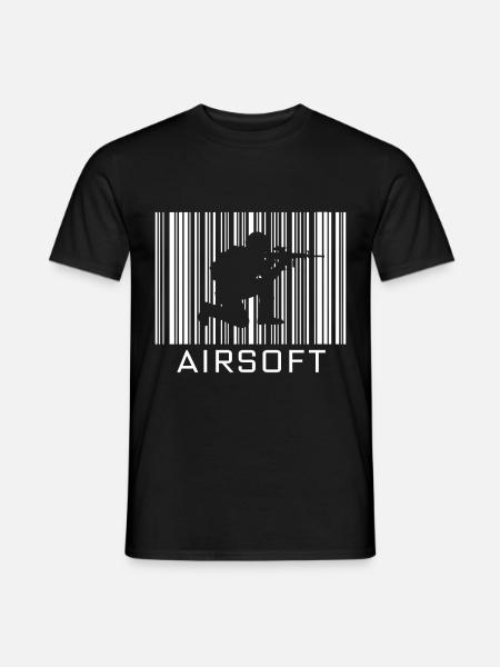 Airsoft Hobby with barcode - Men's T-Shirt - black