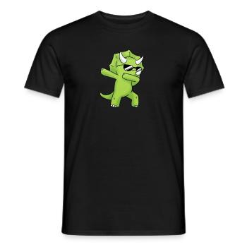 Dino Dab Dinosaur Dabbing Dinosaurier - Men's T-Shirt - black - Front - AI Model Male 178 light (178cm)