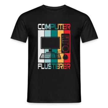 Computer Whisperer - Men's T-Shirt - black - Front - AI Model Male 178 light (178cm)