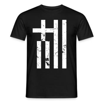 Greece flag - Men's T-Shirt - black - Front - AI Model Male 178 light (178cm)