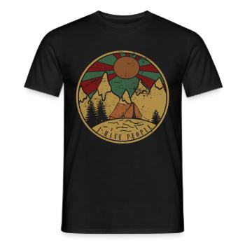Je déteste les gens GRUNGE - T-shirt homme - noir - Devant - AI Model Male 178 light (178cm)