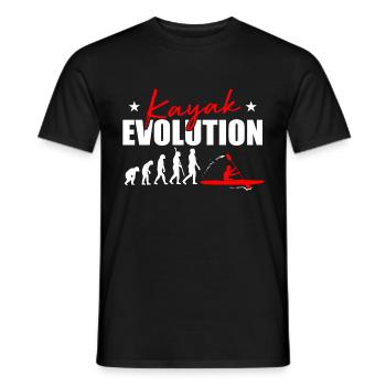 Kayak Evolution Kayak Kayak Développement Kayaker Kayak Kayak - T-shirt homme - noir - Devant - AI Model Male 178 light (178cm)