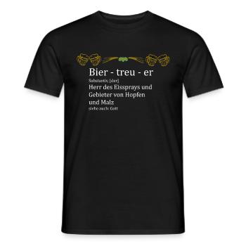 Biertreuer - Fußball Betreuer - Männer T-Shirt - Schwarz - Vorne - AI Model Male 178 light (178cm)