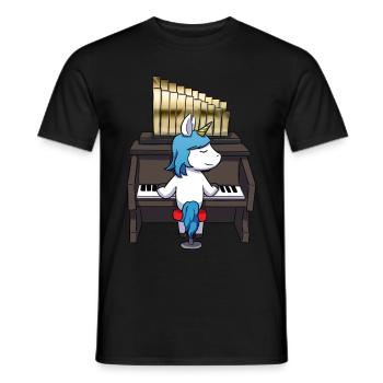 Einhorn Orgel - Männer T-Shirt - Schwarz - Vorne - AI Model Male 178 light (178cm)