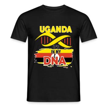 Uganda is in my DNA - Men's T-Shirt - black - Front - AI Model Male 178 light (178cm)