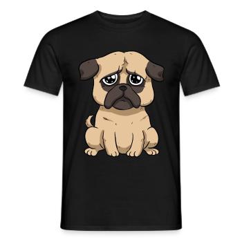 Carlin triste - T-shirt homme - noir - Devant - AI Model Male 178 light (178cm)