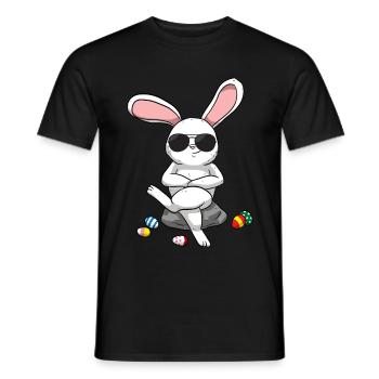 Easter Bunny Easter Bunny Cool Easter eggs - Men's T-Shirt - black - Front - AI Model Male 178 light (178cm)