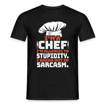 Chefkoch - Männer T-Shirt - Schwarz - Vorne - AI Model Male 178 light (178cm)
