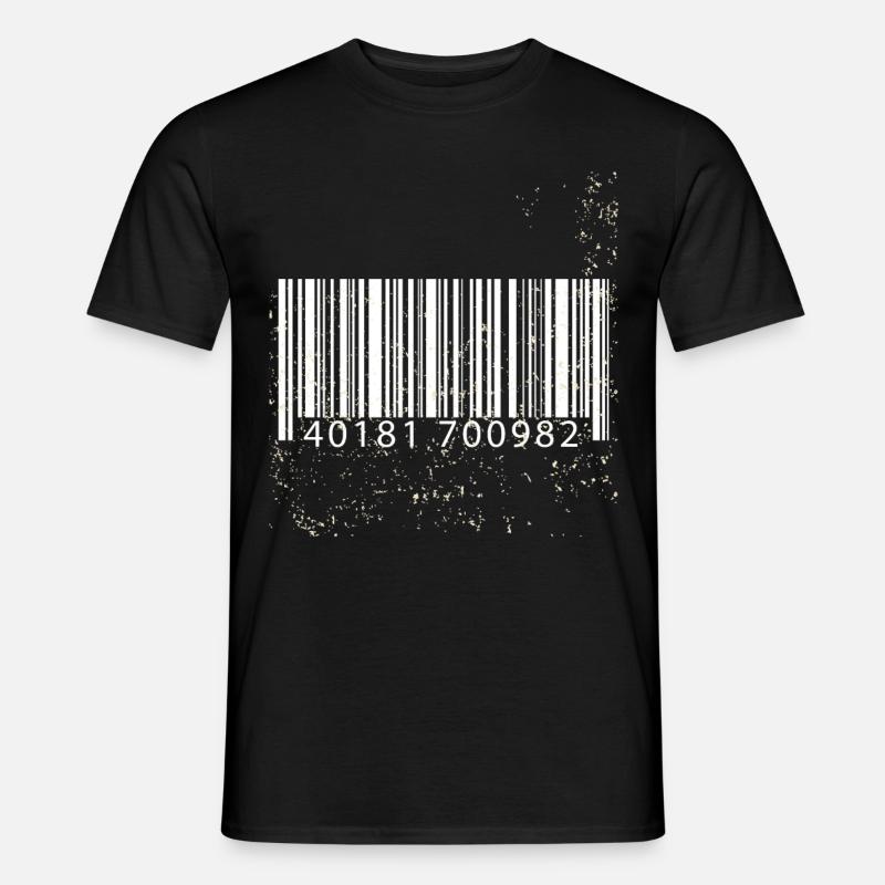 Barcode Geschenkidee - Männer T-Shirt - Schwarz