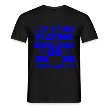 Board games chess RPG gamers board game - Men's T-Shirt - black - Front - AI Model Male 178 light (178cm)