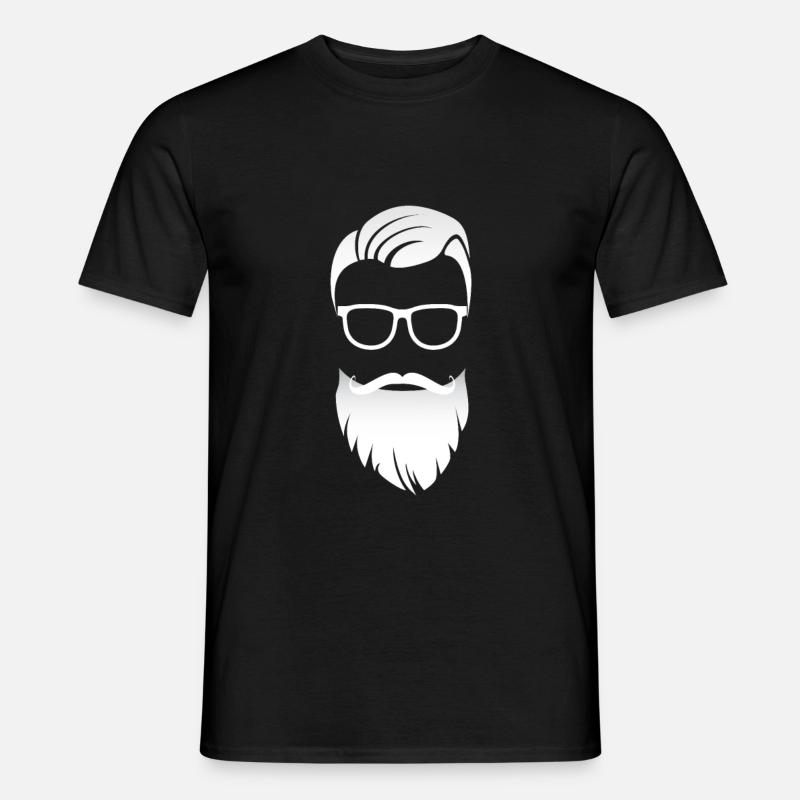 hipster Bart Brille Trend - Männer T-Shirt - Schwarz