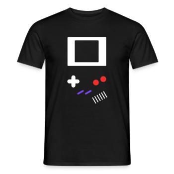 screen & buttons - Men's T-Shirt - black - Front - AI Model Male 178 light (178cm)