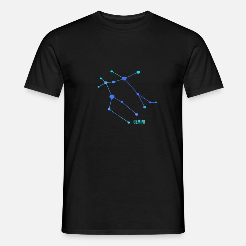 Sternzeichen Zwillinge, Gemini - Männer T-Shirt - Schwarz