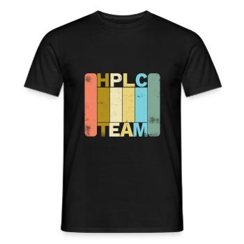 HPLC Chromatography Retro - Men's T-Shirt - black - Front - AI Model Male 178 light (178cm)