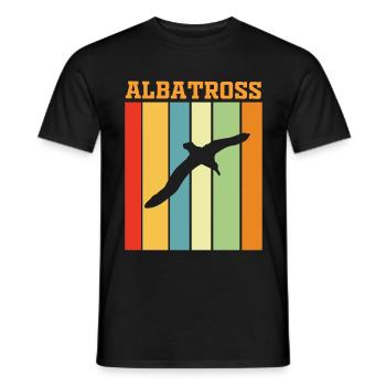 Albatross retro play of colors - Men's T-Shirt - black - Front - AI Model Male 178 light (178cm)