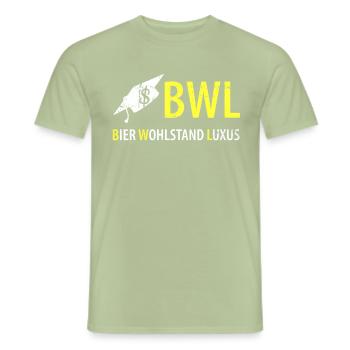 BWL - Männer T-Shirt - Sage - Vorne - AI Model Male 178 light (178cm)