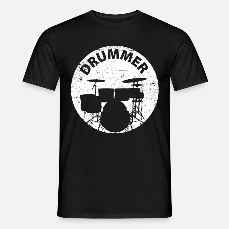Drummer Drum Drum Drums - T-shirt homme - noir