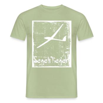 Glider Gliding Pilot - Men's T-Shirt - sage - Front - AI Model Male 178 light (178cm)