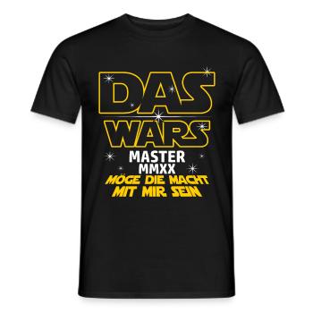 Das Wars Master 2020 Abschluss Masterabschluss - Männer T-Shirt - Schwarz - Vorne - AI Model Male 178 light (178cm)