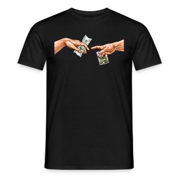 Joint dealer Michelangelo Adams Erschaffung Adams - Männer T-Shirt - Schwarz - Vorne - AI Model Male 178 light (178cm)