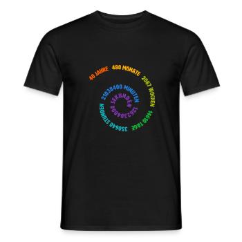 Birthday Gift 40th Birthday 40 Years - Men's T-Shirt - black - Front - AI Model Male 178 light (178cm)