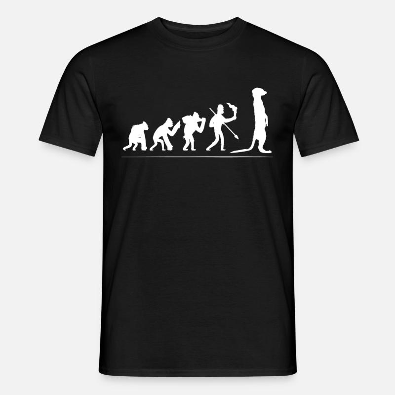Erdmännchen - Männer T-Shirt - Schwarz