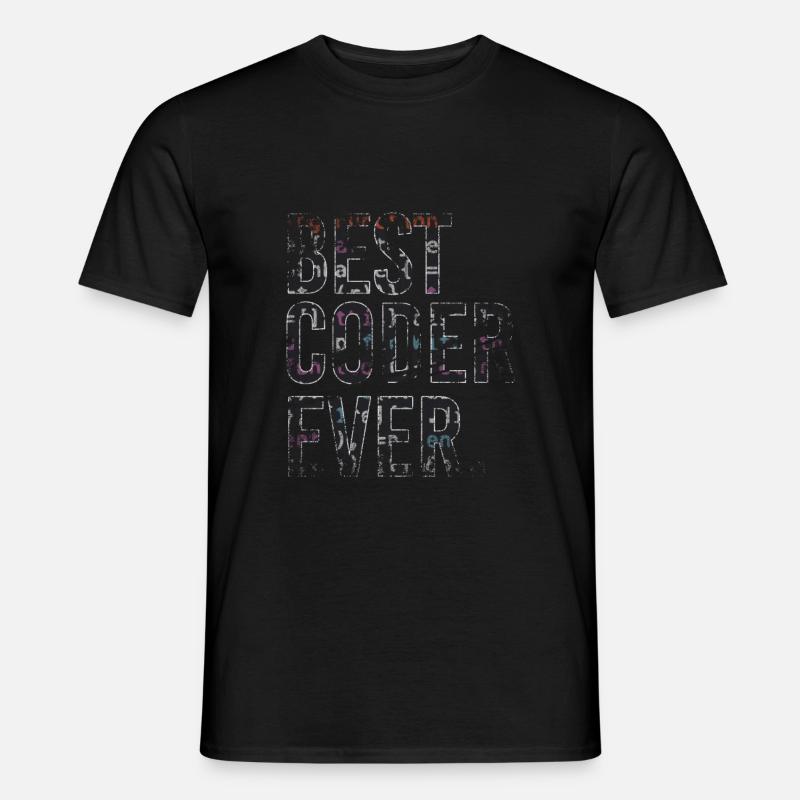Best Coder Ever Coding - Männer T-Shirt - Schwarz