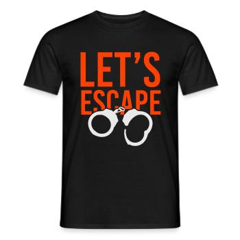 Les prisonniers s'échappent de la prison - T-shirt homme - noir - Devant - AI Model Male 178 light (178cm)